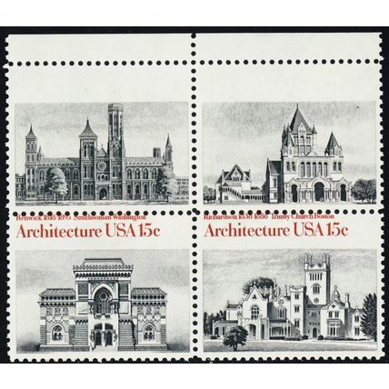 1841a Var, MNH 15¢ Red Missing From Top Two Stamps Freak Error ** Stuart Katz