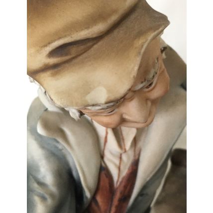 Stunning Capodimonte Pianola Player With Dog Signed M. Lory