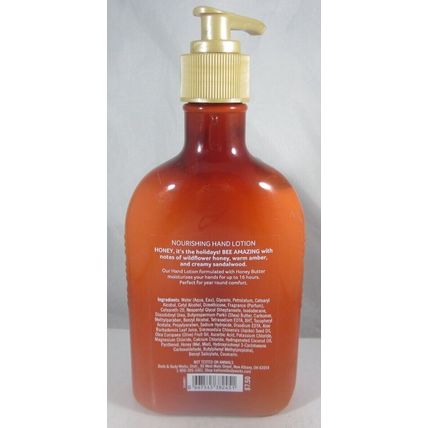 Bath & Body Works Nourishing Hand Lotion 8 oz Bee Amazing Honey Sandalwood