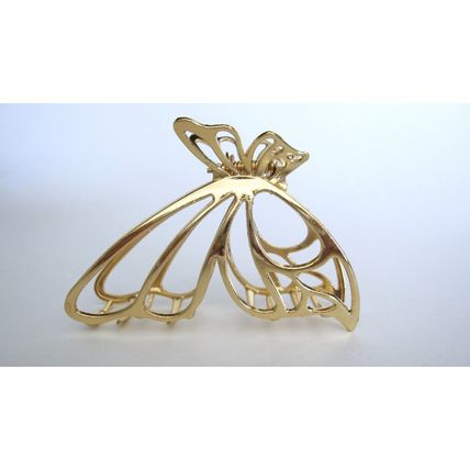 Rose gold silver or dark silver butterfly metal hair claw clip
