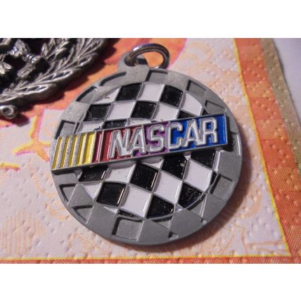 Antique Round Metal American Eagle Pendant & Free Nascar Keyfob! $20.00 obo!