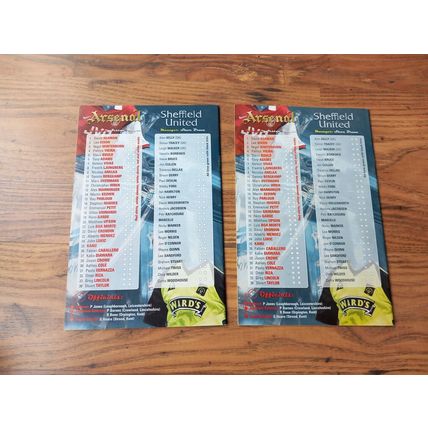 1998/99 Arsenal vs Sheff Utd FA Cup 5th Round * BOTH MATCHES **FREE P&P **