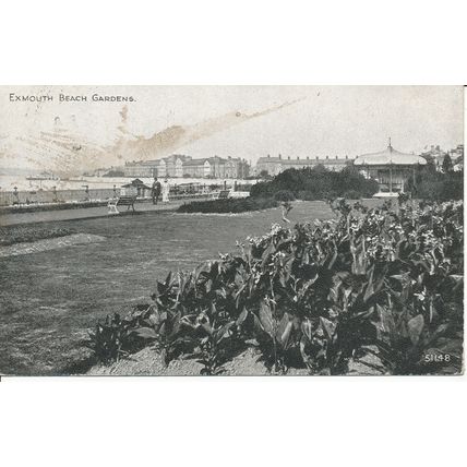 PC21474 Exmouth Beach Gardens. Photochrom. Grano. No 51148. 1923