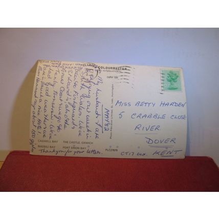 multiview, ALONG THE GOWER COAST , WALES, used postcard Colourmaster 1982 pm =