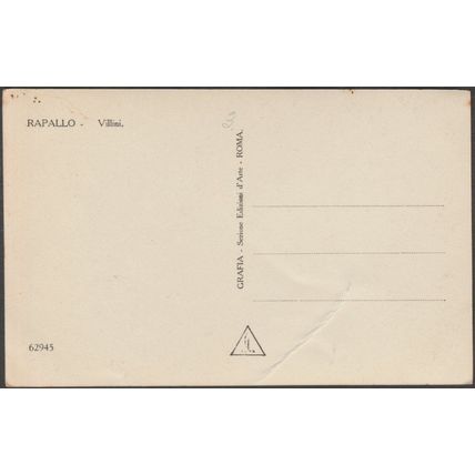 Villini, Rapallo, c.1930 - Grafia Foto Cartolina