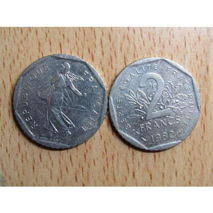 France Republic 1978 2 Francs Coin