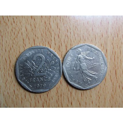 France Republic 1979 2 Francs Coin