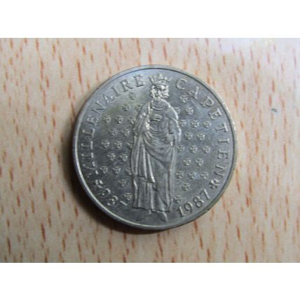 France Republic 1987 10 Millionaire Capetien Francs Coin