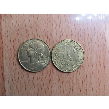 France Republic 1995 10 Centimes Coin