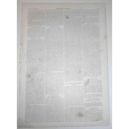 The Labor Exchange - Harper's Weekly - Aug. 15, 1868. 2 Prints - Emigrants...
