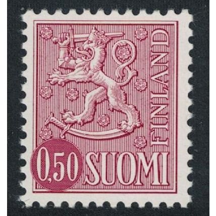 Finland Coat of Arms Lion Type 50p Purple 1974 MNH SG#659a MI#747