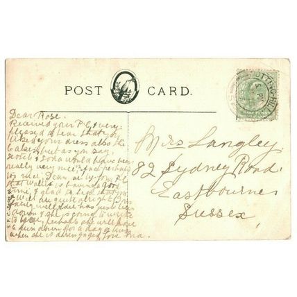 POSTCARD Stage Actress Miss Dorothy Drake with NOTTING HILL Double Ring Pmk 1907