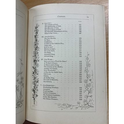 1880 "LIFE MOSIAC" FRANCES RIDLEY HAVERGAL ILLUSTRATED LARGE ANTIQUE BOOK (P5)