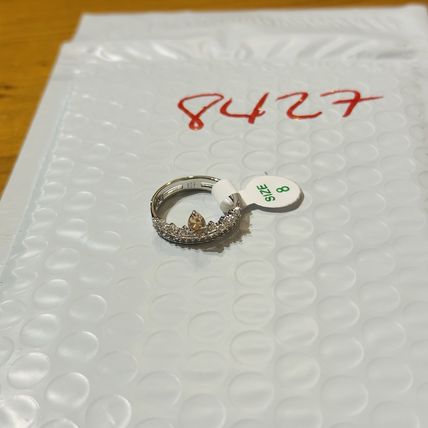 NIB Bomb Party Sz8 BP Ring RBP5954 Perfect Addition Smokey Topaz CZ Rhodium Pl