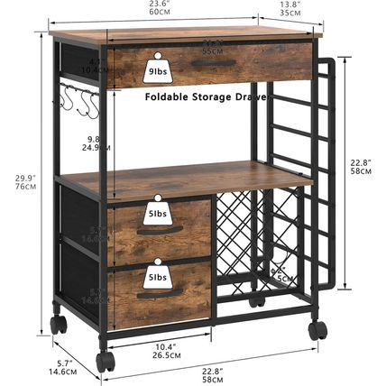 Storage Cart Compatible with Cricut Machines Stand Cutting Machine Stand with Dr