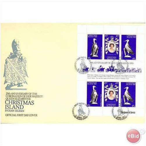 Christmas Island FDC 1978 - SG MS 96-98 - 25th Anniv of Coronation