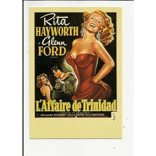 AFFAIR IN TRINIDAD Rita Hayworth, Glenn Ford Poster Art Postcard by Zreik (67)