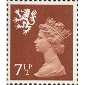 Great Britain 1971 Scotland 7½p Chestnut Mounted Mint MM SG S25 Sc SMH9 stamp