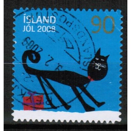 2008 Iceland Sc# 1157 used - Christmas Cat 90k