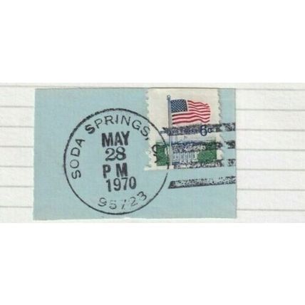United States 1970 Soda Springs California Cancel on piece VGC