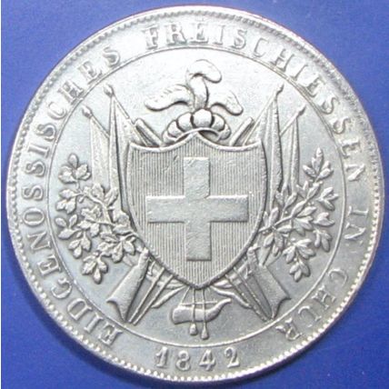 1842 4Fr, Swiss Canton. Challenge Coin, Souvenir. REPLICA. 60a.