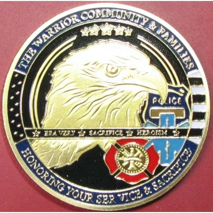 Thanks For Your Service. Casino Card Guard, Challenge Coin. Gold Tone. 30.
