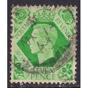 GB 1939 George VI 7d emerald Used SG471