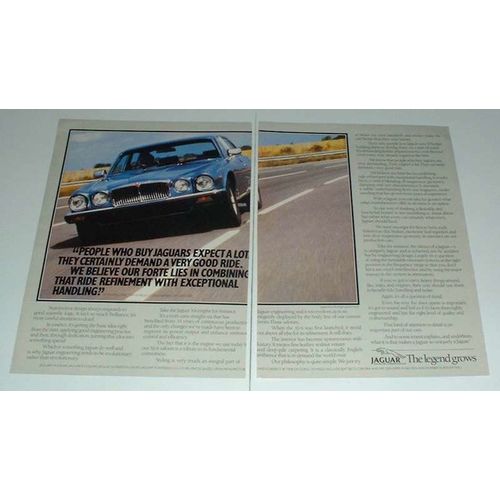 1984 2-page Jaguar Series III Car Ad - Expect a Lot!
