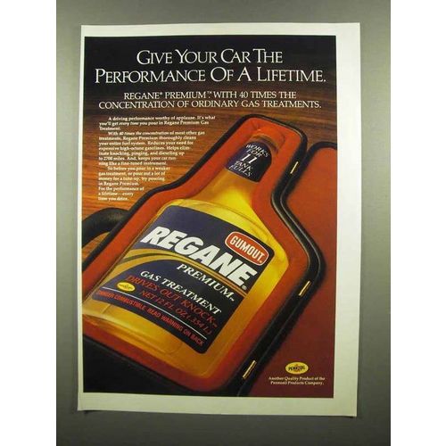 1989 Pennzoil Gumout Regane Premium Ad - Performance