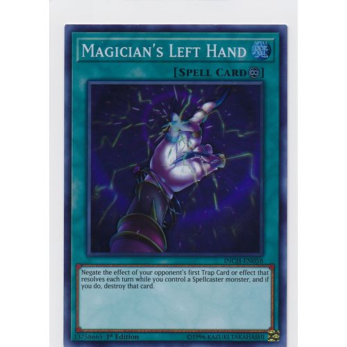 YuGiOh The Infinity Chasers INCH-EN058 Magician's Left Hand 1st Edition