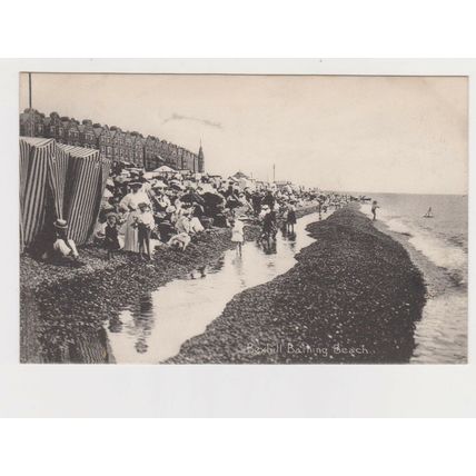 PPC Bathing Beach Bexhill on Sea Sussex c1913