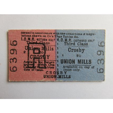 Isle of Man Railway Crosby-Union Mills Ticket #259