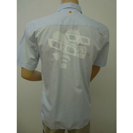 CHUNK LIGHT BLUE 2 FACE S/S SHIRT MEDIUM BNWT