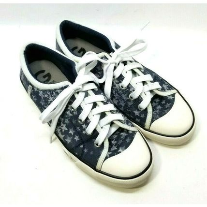 G by Guess Gray w/ Stars Fabric Upper Sneakers Size 7 Women's Lace-up Shoes (GG2