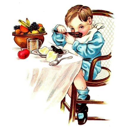 1913 Christmas Dinner Young Boy Embossed Postcard (A20)