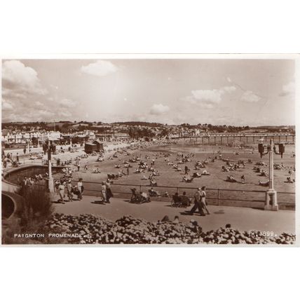 Valentines Postcard Paignton Promenade