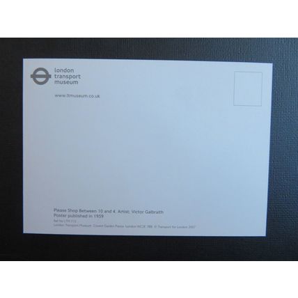 Please Shop Between 10 and 4, London Transport Museum LTM 715 Postcard