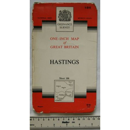 1964 OS seventh series 1" map Sheet 184 Hastings