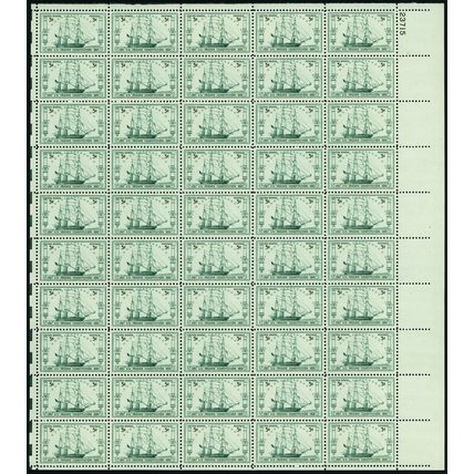 US Frigate Constitution Sheet of Fifty 3 Cent Postage Stamps Scott 951