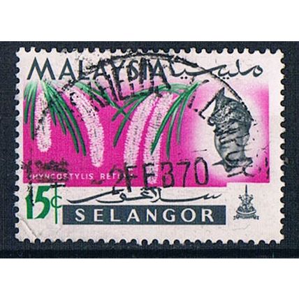 Selangor 1965 SG141 sel11 Flower 15c Used Stamp