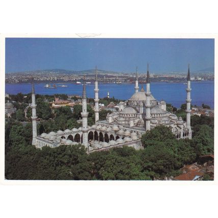 Istanbul Blue Mosque Turkey Postcard posted 2005 corner crease