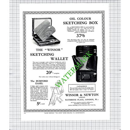 Winsor & Newton Ltd London Advert - 1933 Cutting