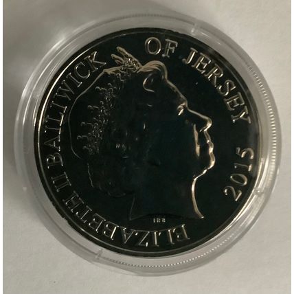 Queen Elizabeth II Winston Churchill Jersey £5 Proof