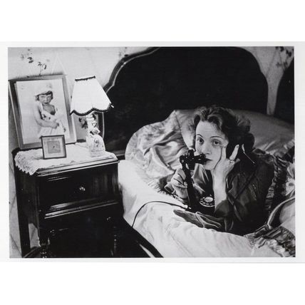 Marlene Dietrich Film Actress First Telephone Call Photo Postcard