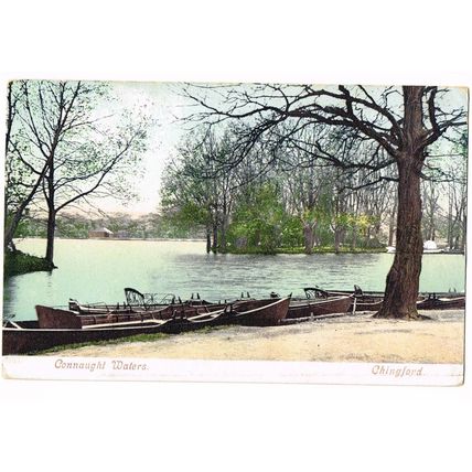 Connaught Waters, Chingford, Essex, Postcard