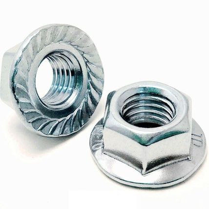 M6 M8 M10 M12 M16 M20 ZINC PLATED HEX SERRATED FLANGE NUTS NUT BZP DIN 6923 BW