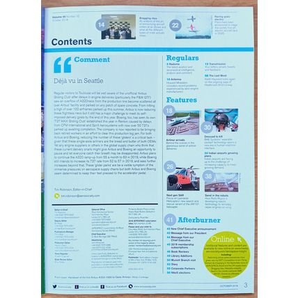 ROYAL AERONAUTICAL SOCIETY MAGAZINE, AEROSPACE: issue October 2018