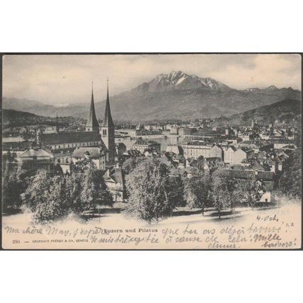 Luzern und Pilatus, 1901 - Charnaux Frères AK