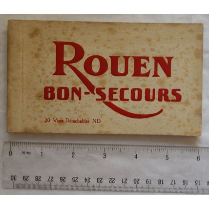 vintage Book of 20 Postcards Rouen, France