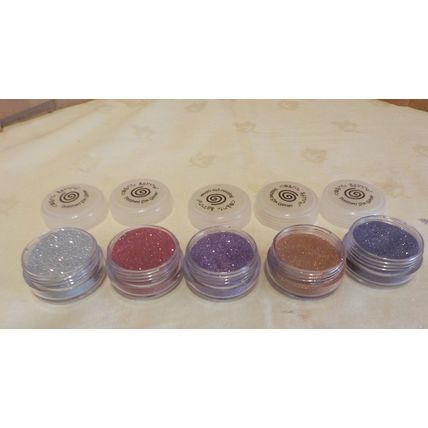 5 x 10ml Pots of Cosmic Shimmer Polished Silk Glitter